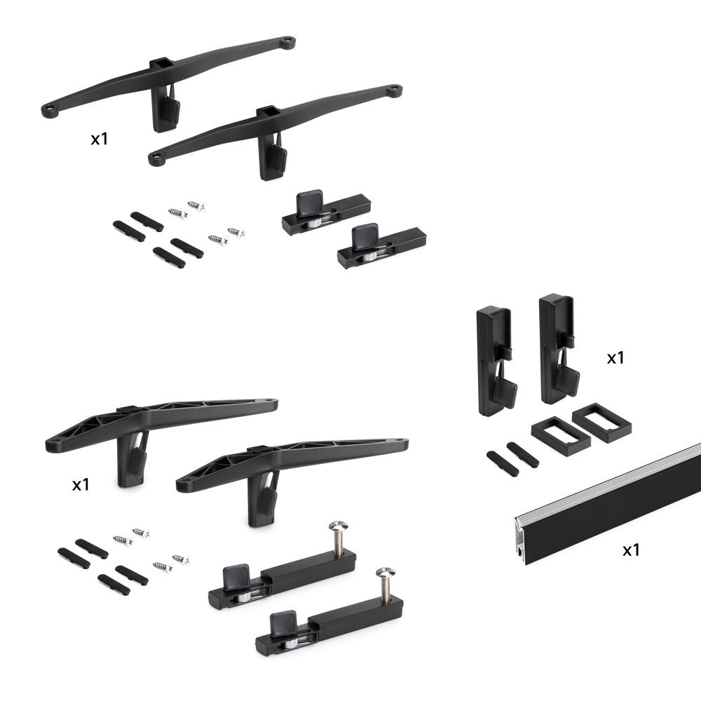 Kit Zero de supports pour étagères en bois, module et tringle
