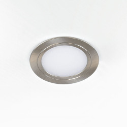 Luminaire LED Mizar pour encastrement, Ø 66 mm, Nickel satiné - EMUCA