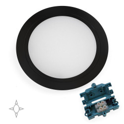 Luminaire LED Mizar pour encastrement, Ø 84 mm, Peint en noir de marque EMUCA, référence: B7228700
