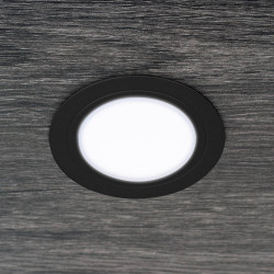 Luminaire LED Mizar pour encastrement, Ø 84 mm, Peint en noir - EMUCA