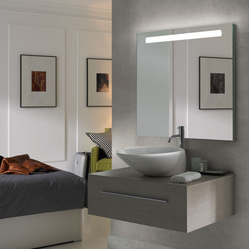 Miroir de salle de bain Pegasus avec éclairage frontal LED (AC 230V 50Hz) - EMUCA