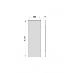 miroir extractible pour l'intérieur de l'armoire, Peint en aluminium - EMUCA