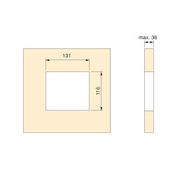 Multiconnecteur Atom 14 pour bureau, 145 x 130 mm, Peint en aluminium - EMUCA