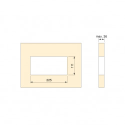 Multiconnecteur Atom 26 Lite pour bureau, 265 x 120 mm, Peint en aluminium - EMUCA