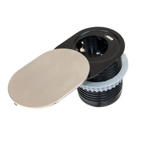 Multiconnecteur Vertikal Flat 60 avec couvercle coulissant - EMUCA