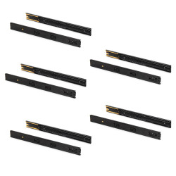 5 paires de coulisses a billes, tiroirs à sortie totale, fermeture amortie, L 550 mm, noir de marque EMUCA, référence: B7233700
