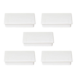 Lot de 5 passes-câbles pour table Plasquare 1, Plastique blanc de marque EMUCA, référence: B7235200