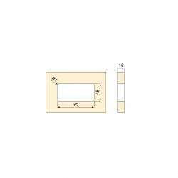 Lot de 5 passes-câbles pour table Plasquare 1, Plastique blanc - EMUCA