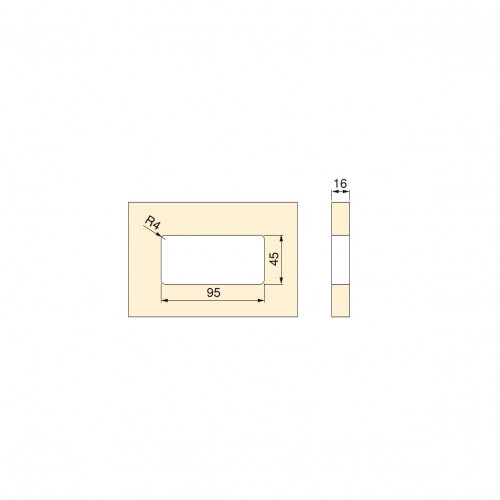 Lot de 5 passes-câbles pour table Plasquare 1, Plastique blanc - EMUCA