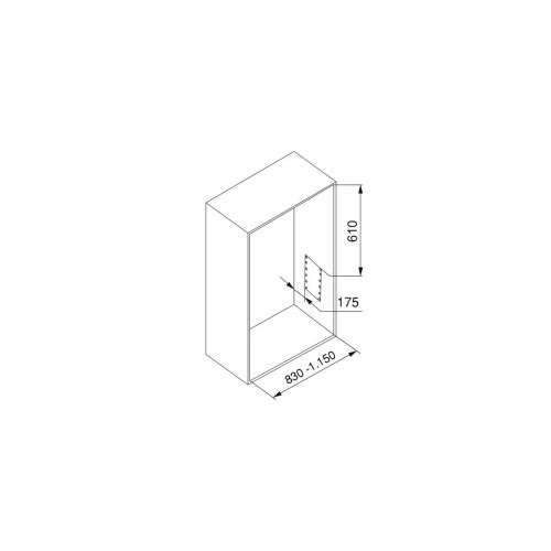 Penderie rabattable pour armoire Hang, 832 - 1150 mm, Peint en noir - EMUCA