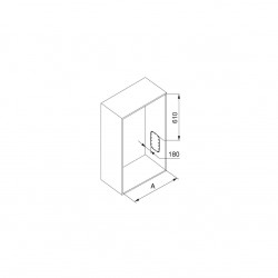 Penderie rabattable pour armoire Sling, 452 - 600 mm, Chromé - EMUCA