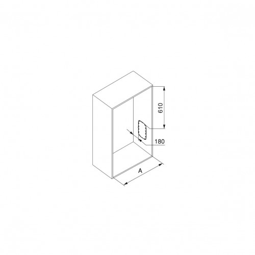 Penderie rabattable pour armoire Sling, 452 - 600 mm, Chromé - EMUCA