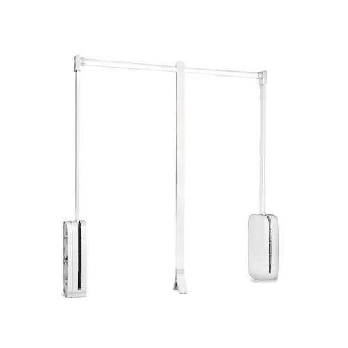 Penderie rabattable pour armoire Sling, 452 - 600 mm, Plastique blanc - EMUCA