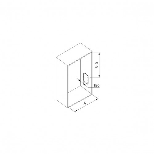 Penderie rabattable pour armoire Sling, 452 - 600 mm, Plastique blanc - EMUCA