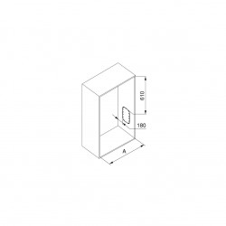 Penderie rabattable pour armoire Sling, 602 - 830 mm, Titane    - EMUCA