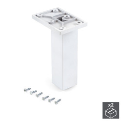 Pied pour meubles Smartfeet 1, réglable, Plastique, H 140 mm Central, Peint en blanc - EMUCA