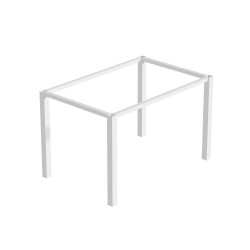 Pieds carrés et cadre de table, 50x50mm, 1.150 x 750 mm, Peint en blanc - EMUCA