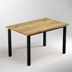 Pieds carrés et cadre de table, 50x50mm, 1.150 x 750 mm, Peint en noir - EMUCA