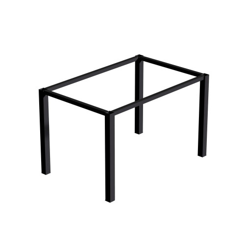 Pieds carrés et cadre de table, 50x50mm, 1.150 x 750 mm, Peint en noir - EMUCA