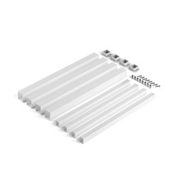 Emuca Pied pour meubles, coin, réglable 100 - 110 mm, Plastique, Blanc