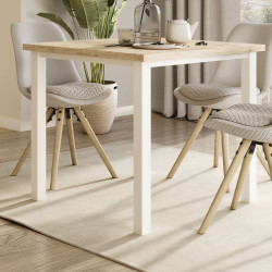 Pieds carrés et cadre de table, 50x50mm, 750 x 750 mm, Peint en blanc - EMUCA