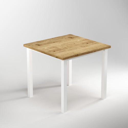 Pieds carrés et cadre de table, 50x50mm, 750 x 750 mm, Peint en blanc - EMUCA