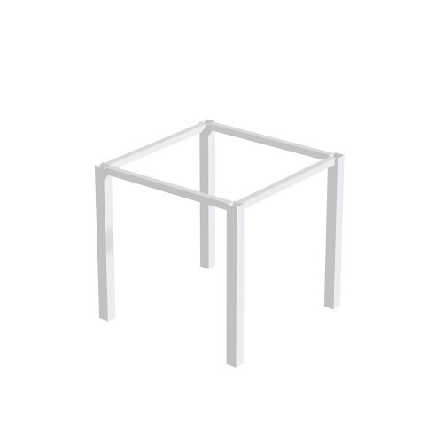 Pieds carrés et cadre de table, 50x50mm, 750 x 750 mm, Peint en blanc - EMUCA