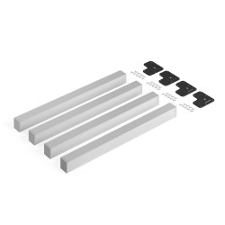 Pieds carrés pour table, 50x50mm, Peint en aluminium de marque EMUCA, référence: B7238900
