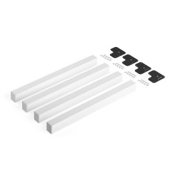 Pieds carrés pour table, 50x50mm, Peint en blanc - EMUCA