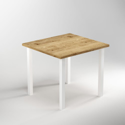 Pieds carrés pour table, 50x50mm, Peint en blanc - EMUCA