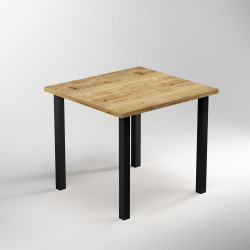 Pieds carrés pour table, 50x50mm, Peint en noir - EMUCA