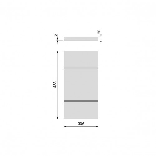 Plateau ou étagère pour placards et commodes Hack, Module 600 mm, Peint en noir texturé - EMUCA