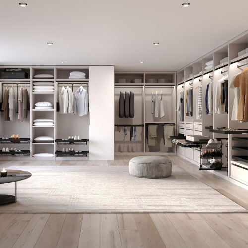 Plateau ou étagère pour placards et commodes Hack, Module 900 mm, Peint en noir texturé - EMUCA