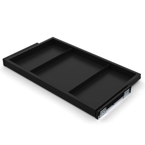 Plateau ou étagère pour placards et commodes Hack, Module 900 mm, Peint en noir texturé - EMUCA