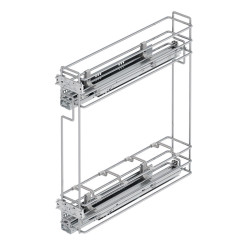 Porte-bouteilles coulissant Suprastar avec fermeture en douceur, Module 150 mm, Chromé de marque EMUCA, référence: B7244300