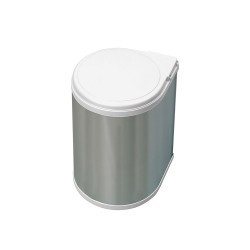 Poubelle de recyclage à fixation sur porte et conteneur de 13L, Acier inoxydable de marque EMUCA, référence: B7246600