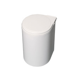 Poubelle de recyclage à fixation sur porte et conteneur de 13L, Plastique blanc de marque EMUCA, référence: B7246700