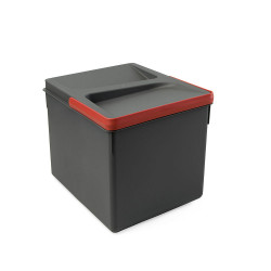 Poubelles pour tiroir de cuisine Recycle, Hauteur 216, 1 x 12 litres, gris - EMUCA