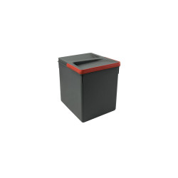 Poubelles pour tiroir de cuisine Recycle, Hauteur 266, 1 x 15 litres, gris - EMUCA