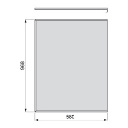 Protecteurs fond 16mm, M 1000 x 580 (E 16mm), Aluminium naturel - EMUCA