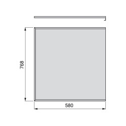 Protecteurs fond 16mm, M 800 x 580 (E 16mm), Aluminium naturel - EMUCA