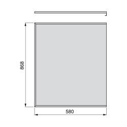 Protecteurs fond 16mm, M 900 x 580 (E 16mm), Aluminium naturel - EMUCA