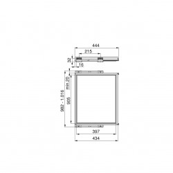 Rack avec glissières à fermeture douce pour accessoires d'armoire Hack, 982 - 1.016 - EMUCA