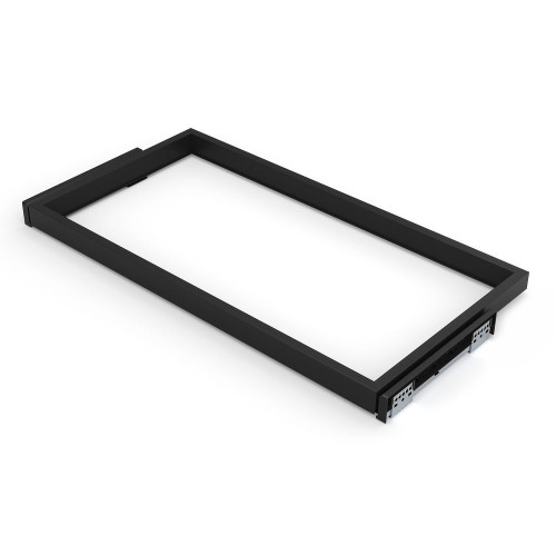 Rack avec glissières à fermeture douce, armoire Hack, 1.041 - 1.075, noir - EMUCA