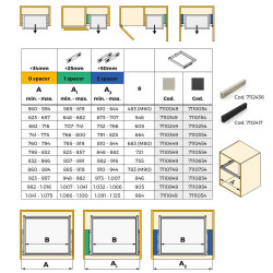 Rack avec glissières à fermeture douce, armoire Hack, 1.041 - 1.075, noir - EMUCA