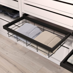 Rack avec glissières à fermeture douce, armoire Hack, 1.041 - 1.075, noir - EMUCA