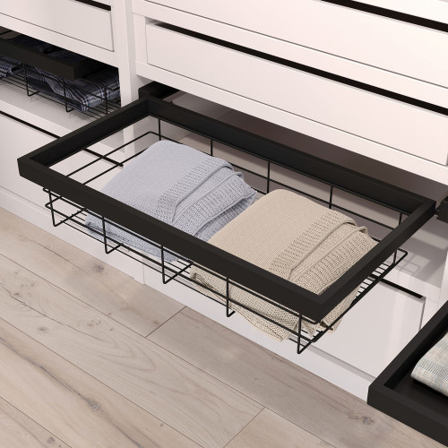 Rack avec glissières à fermeture douce, armoire Hack, 1.041 - 1.075, noir - EMUCA