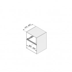 Rack avec glissières à fermeture douce, armoire Hack, 564 - 598 (Module 600mm) - EMUCA