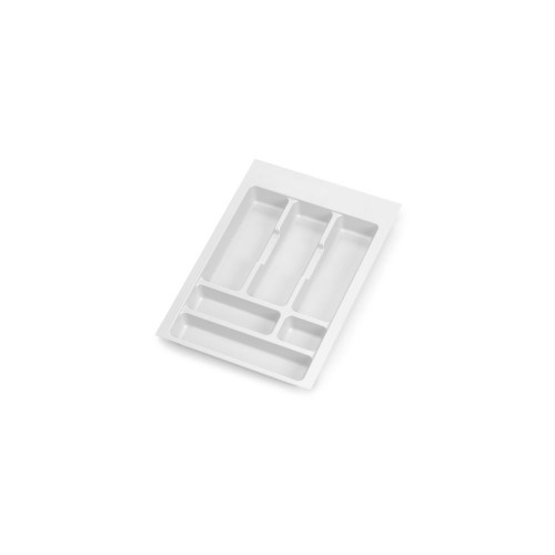Range-couvert Optima Vertex/Concept 500mm (Panneau 16mm), Module 400 mm, Plastique blanc - EMUCA