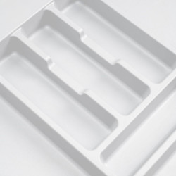 Range-couvert Optima Vertex/Concept 500mm (Panneau 16mm), Module 400 mm, Plastique blanc - EMUCA